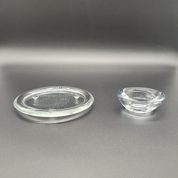 Other - Clear Glass Round Candle Liner & Clear Glass Tea Light Candle Holder